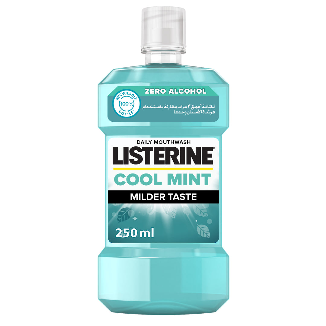 Listerine Cool Mint Daily Mouthwash Milder Taste Mint Flavour 250Ml