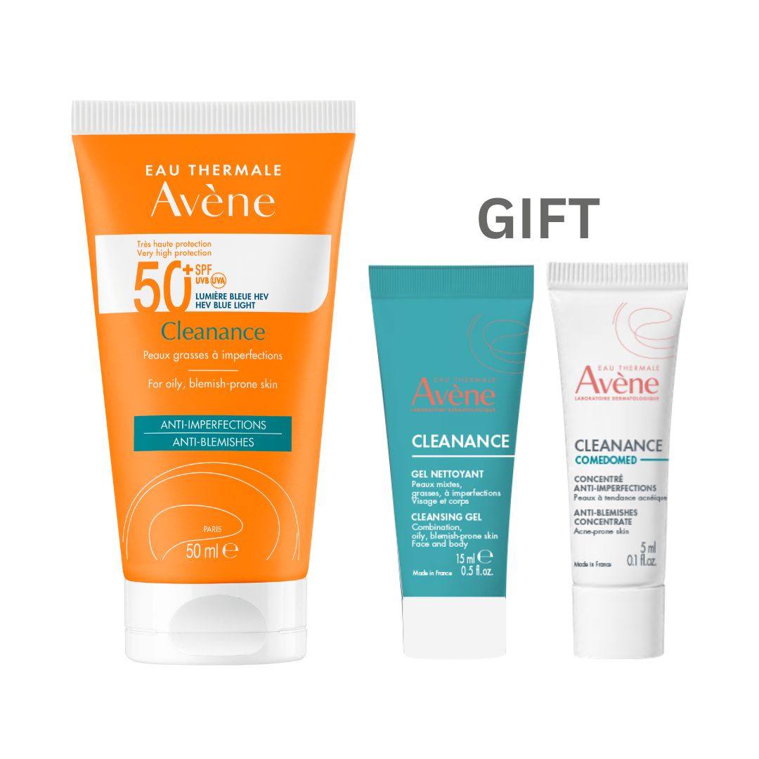 Buy Avene Cleanance Sunscreen Spf 50+ Get Cleanance Gel 15mL + Comedomed 5mL