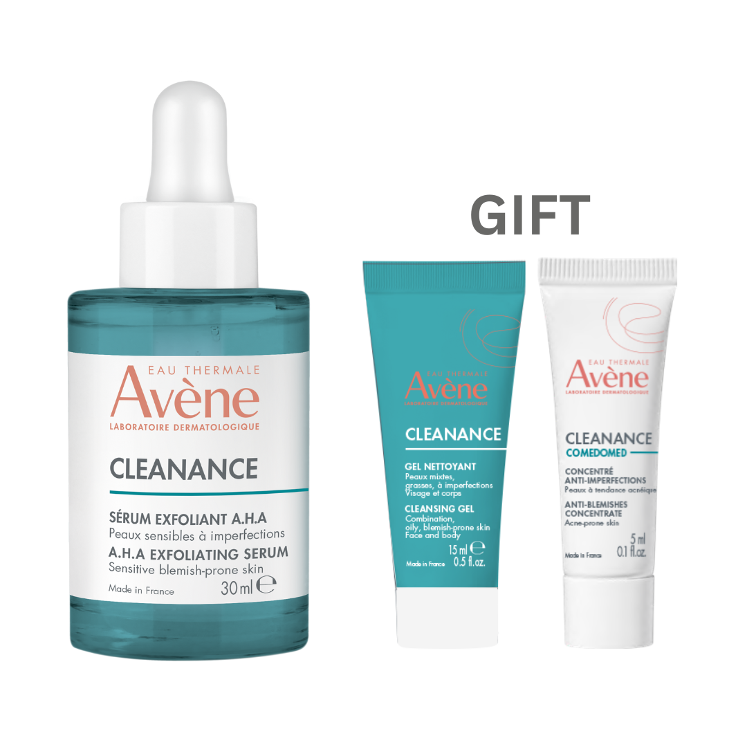 Buy Avene Cleanance Exfoliating AHA Serum 30mL Get 15mL Cleanance Gel + 5mL Comedomed