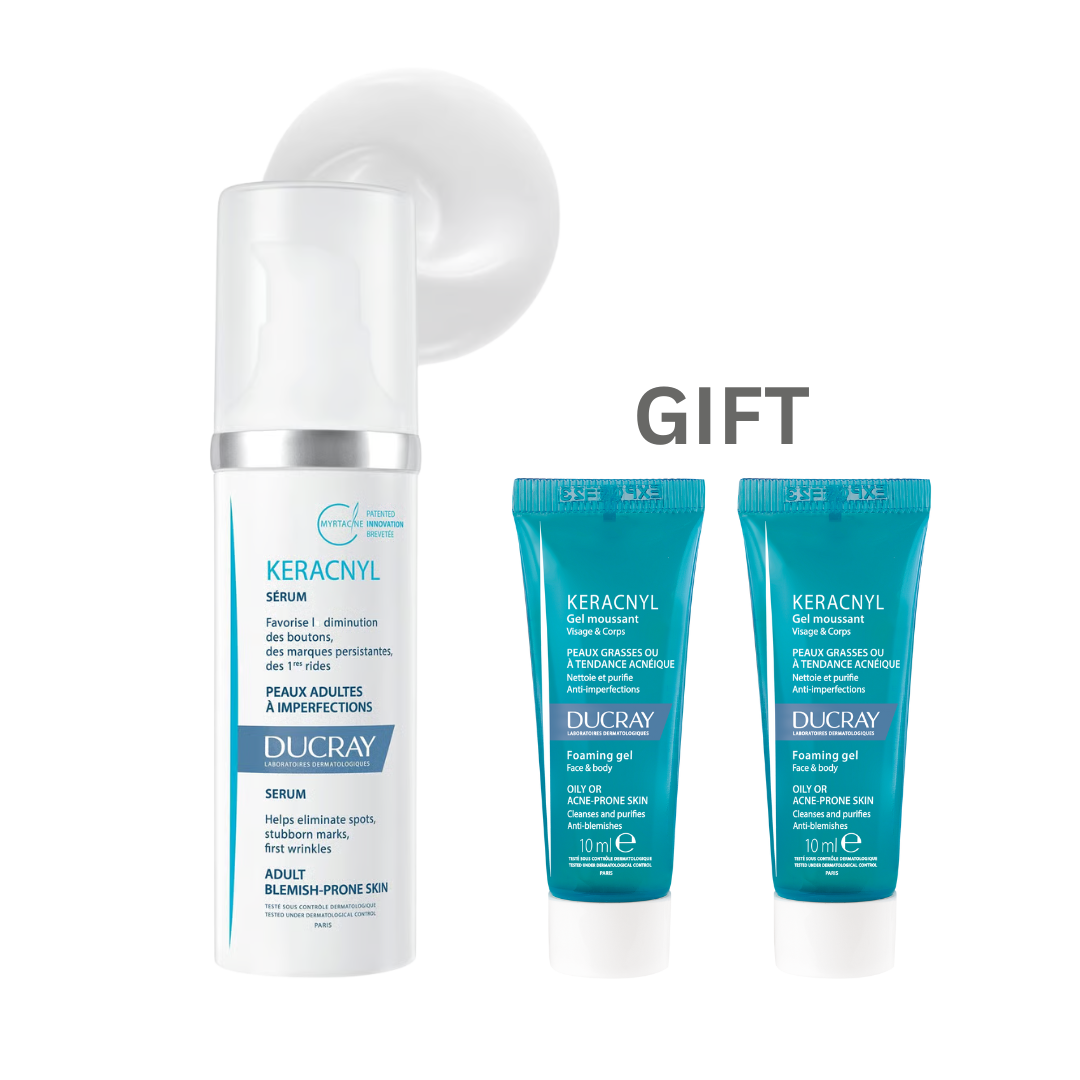 Buy Ducray Keracnyl Serum 30mL Get Ducray Keracnyl Gel 20mL