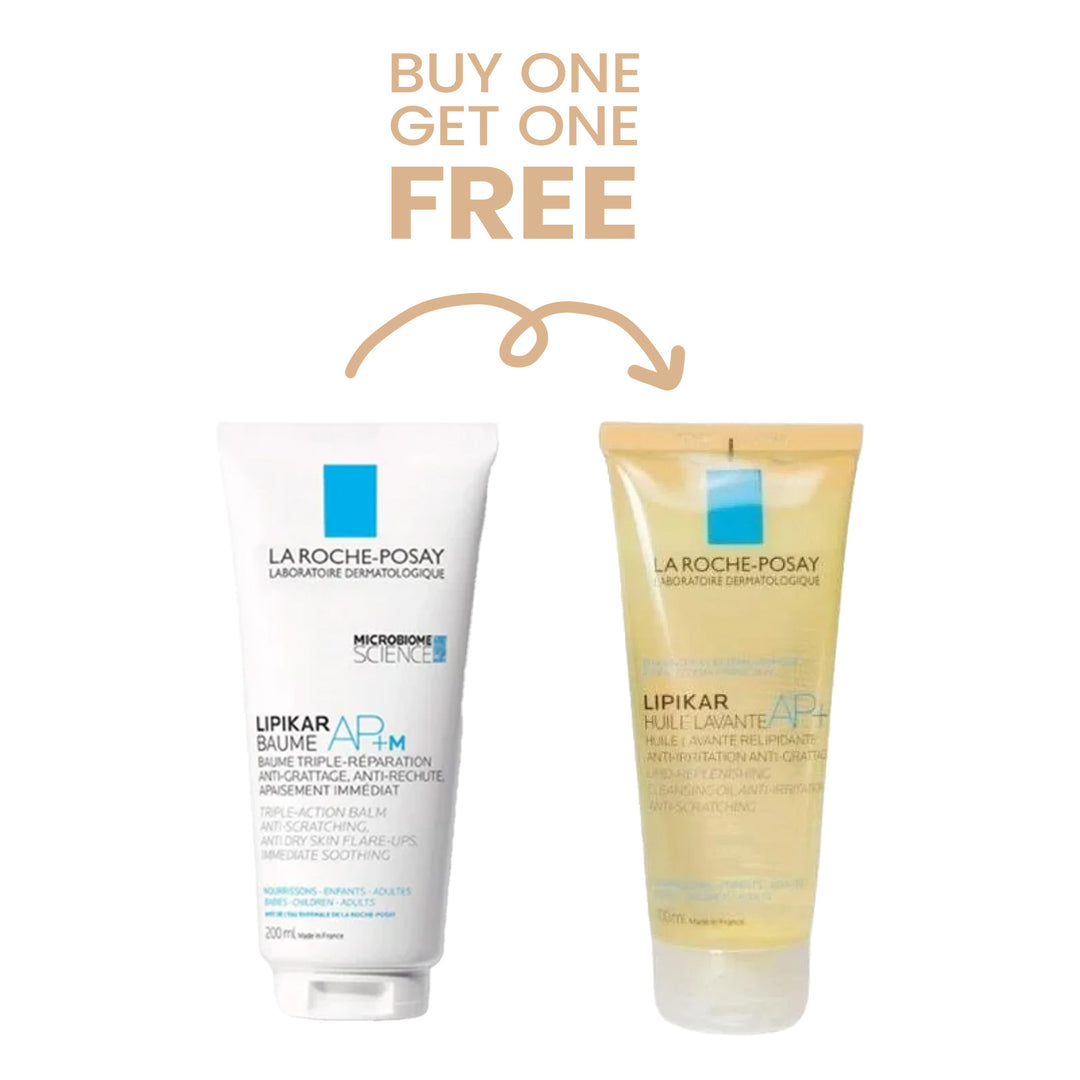 Buy 1 Get 1 FREE: Buy La roche posay lipikar baume 200mL Get La roche posay lipikar cleansing oil 100ml For Free