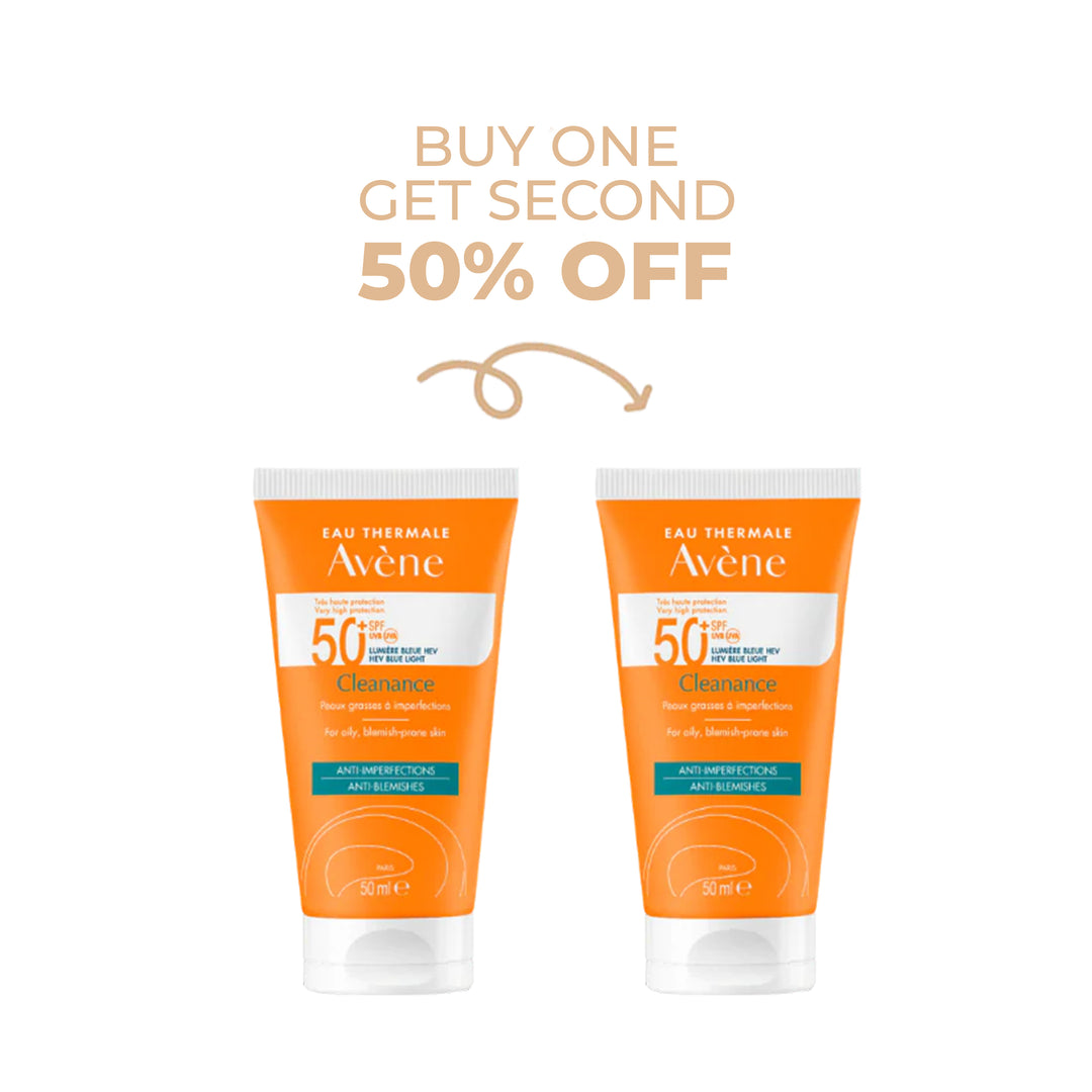 Avene Cleanance Sunscreen SPF50+: Buy 1 Get 50% on The 2nd