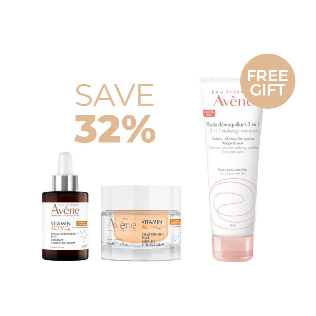 Avene Vitamin Cg Serum 30mL + Cream 50mL Get 20% OFF & 3=Demaquillant 3 in 1 200mL