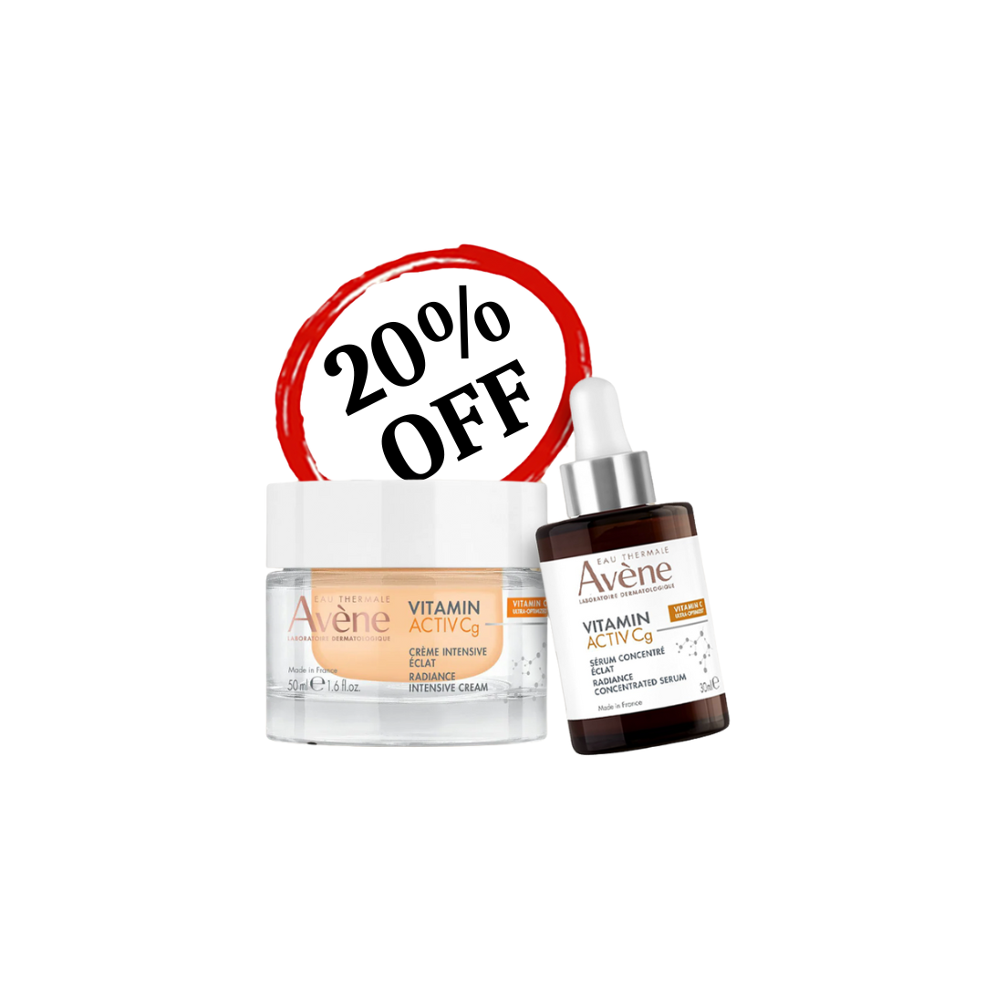 Avene Vitamin Cg Serum 30mL + Cream 50mL Bundle: Get 20% OFF