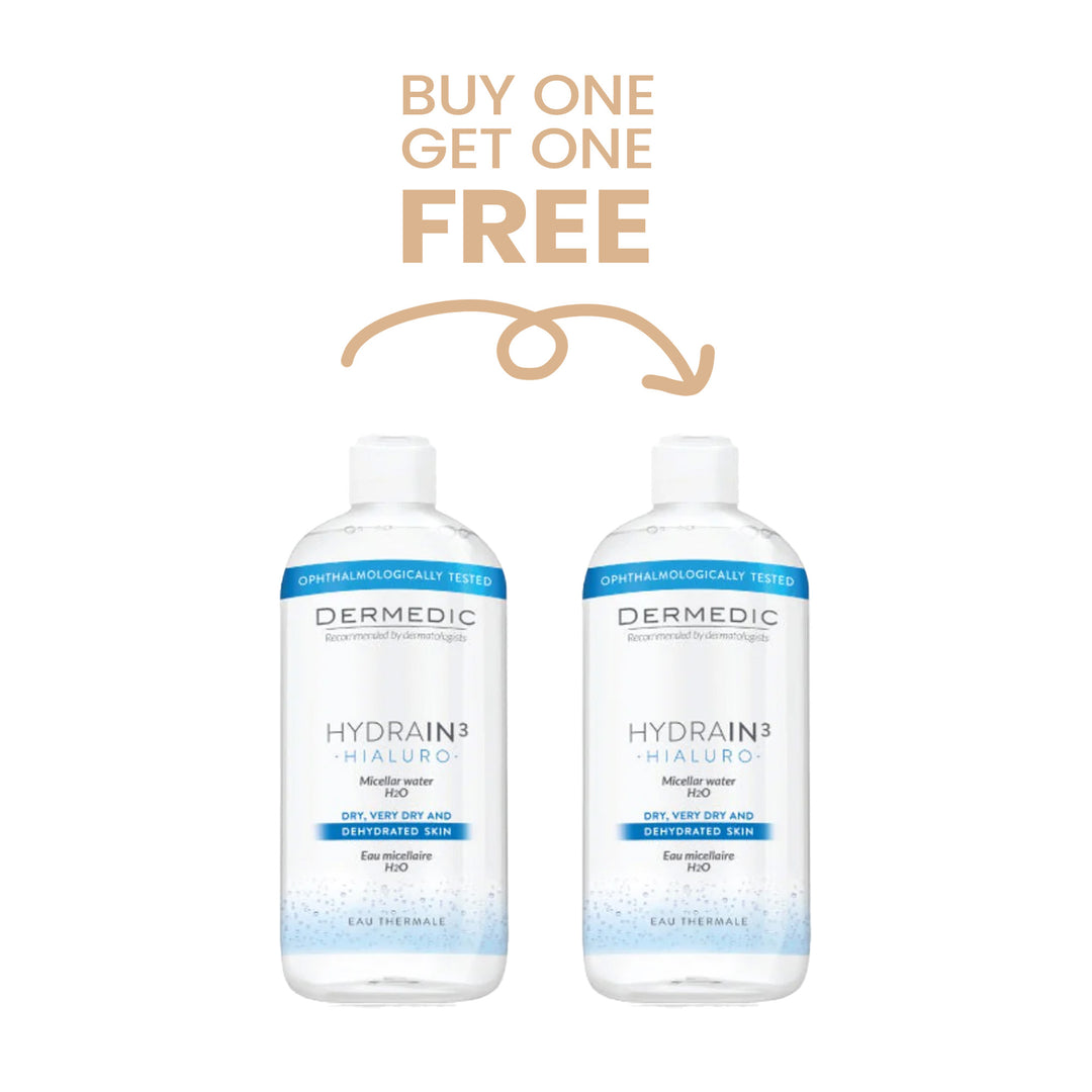 Dermedic Hydrain3 Micellar Water H2O 500Ml Buy 1 Get 1 For Free