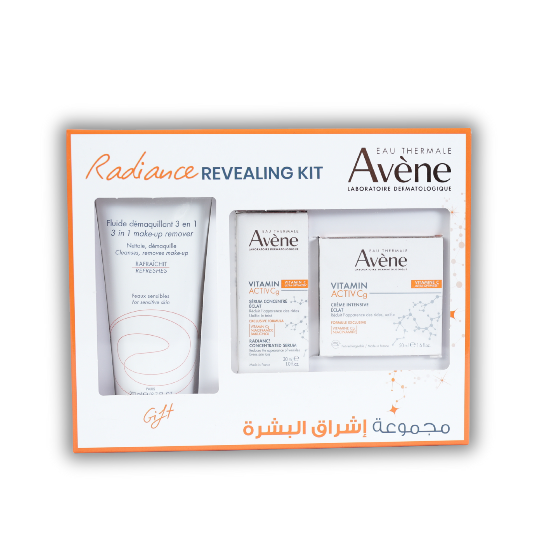 Avène Vitamin Activ Cg Crème Intensive Eclat 50Ml + Vitamin Activ Cg Serum Concentre Eclat 30Ml + Free Demaquillant 3 En 1 Fluide 200Ml