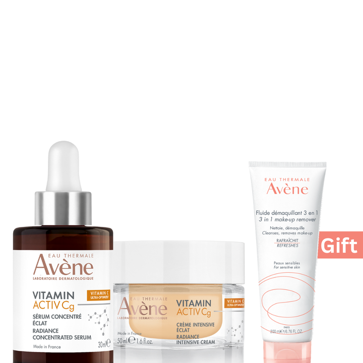 Avène Vitamin Activ Cg Crème Intensive Eclat 50Ml + Vitamin Activ Cg Serum Concentre Eclat 30Ml + Free Demaquillant 3 En 1 Fluide 200Ml