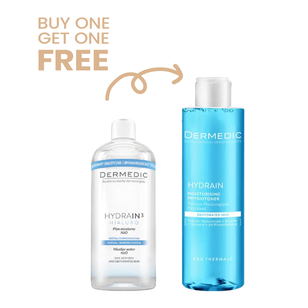 Dermedic Hydrain3 Micellar Water H2O 500Ml Get Dermedic Hydrain3 Moisturising Physiotoner 200Ml For Free