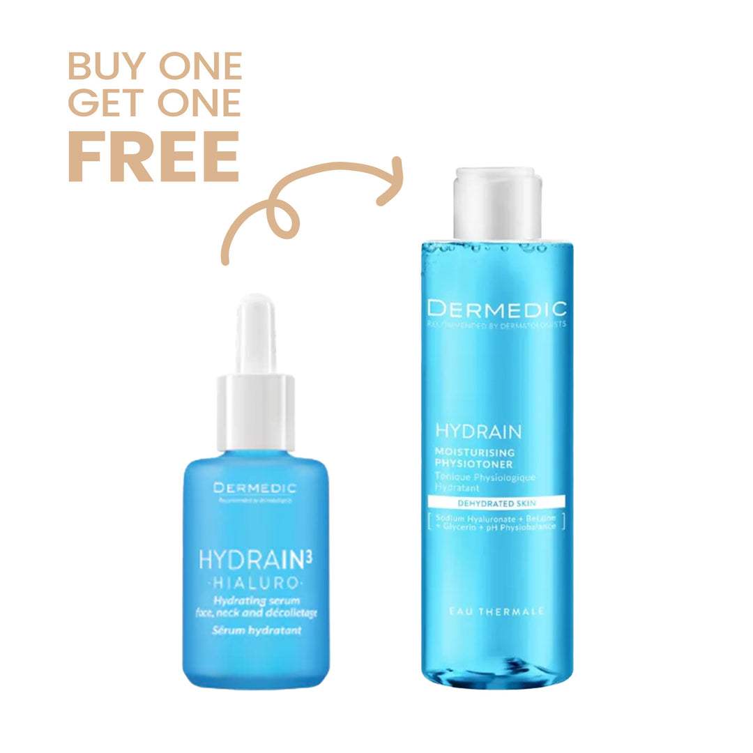 Dermedic Hydrain3 Hydrating Serum 30Ml Get Dermedic Hydrain3 Moisturising Physiotoner 200Ml For Free