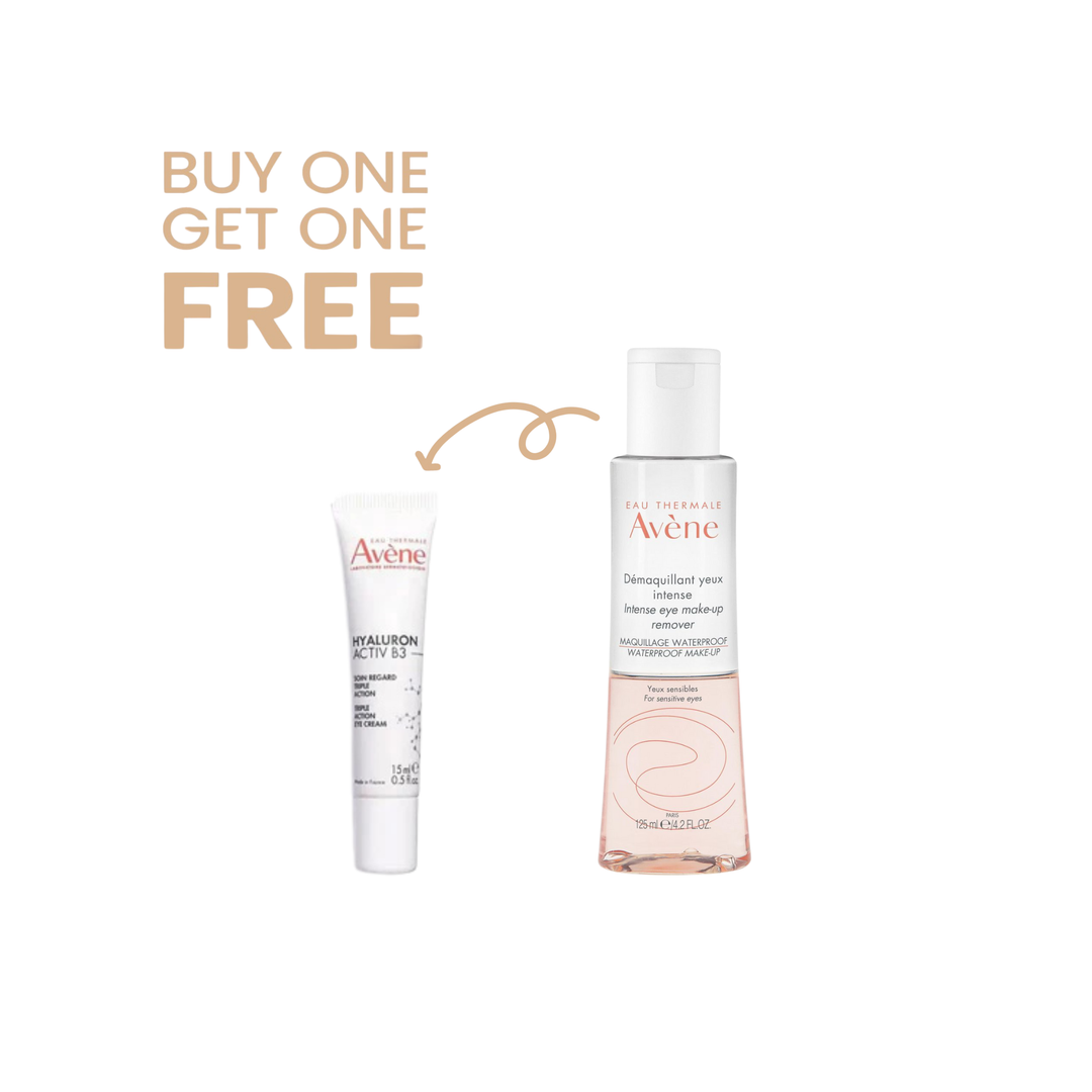Buy 1 Get 1 FREE: Buy Avene Hyaluron Activ B3 Eyes 15mL Get Avene Demaquillant Biphasique 125mL For Free