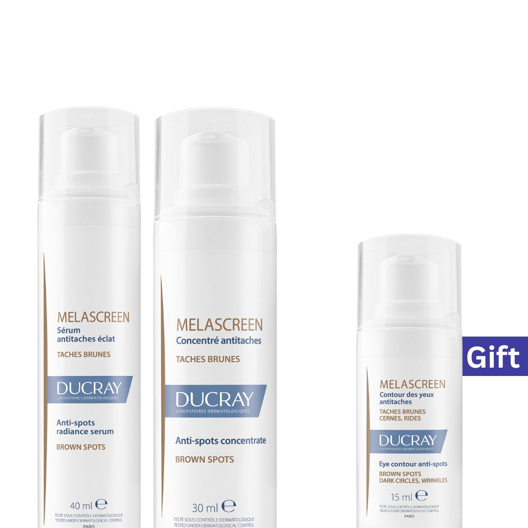 Ducray Melascreen Anti-Spots Radiance Serum 40 Ml + Anti-Spot Concentre 30 Ml + Free Contour Des Yeux 15Ml