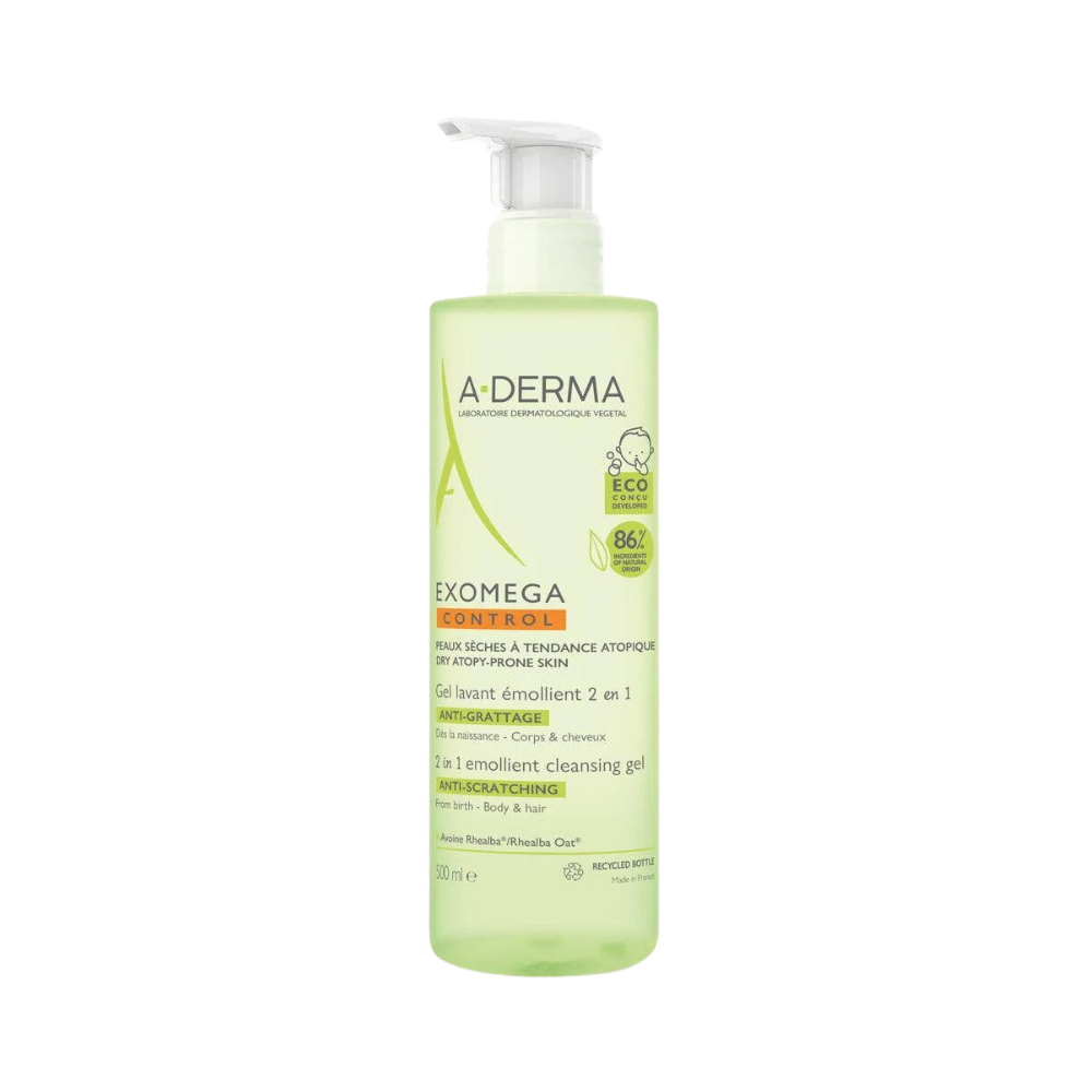 Aderma Emollient Cleansing Gel Hair And Body 2-In-1 500ml
