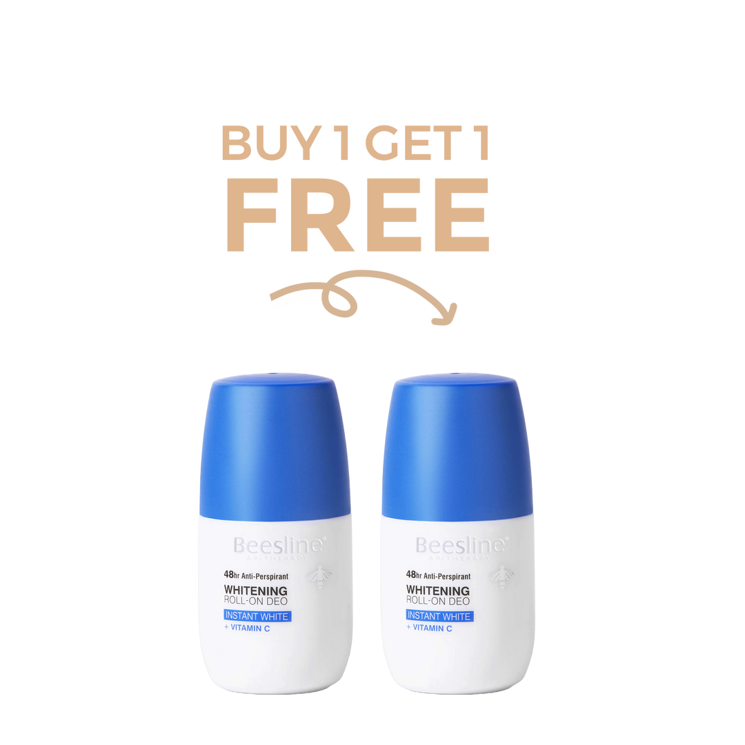 Beesline Whitening Roll-On Deodorant - Instant White - Vitamin C 50ml BUY 1 GET 1 FREE