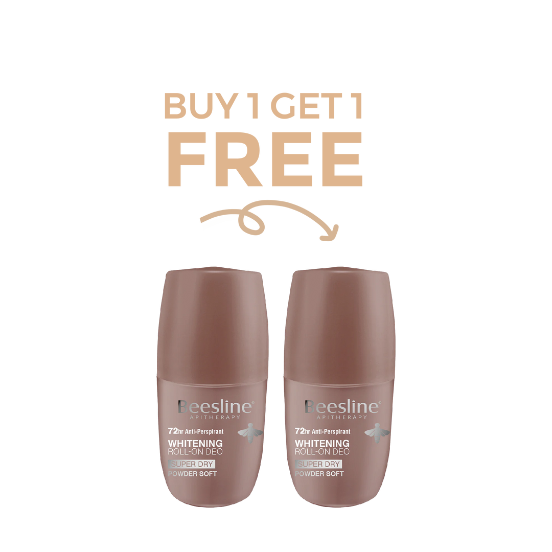 Beesline Whitening Roll-On Deodorant - Super Dry - Powder Soft 50Ml  BUY 1 GET 1 FREE