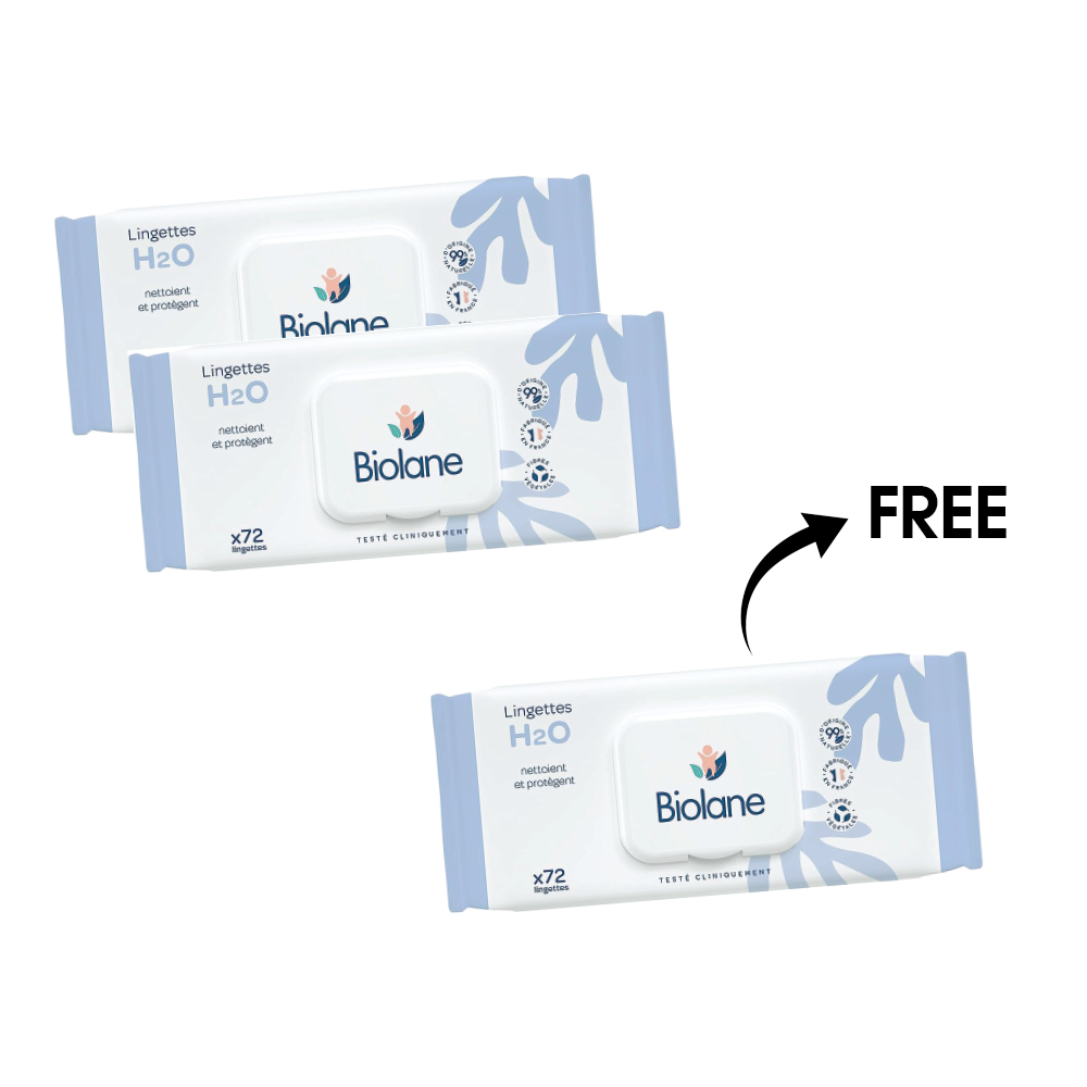 Biolane H2O 72 Cleansing Wipes Buy 2Get 1 Free