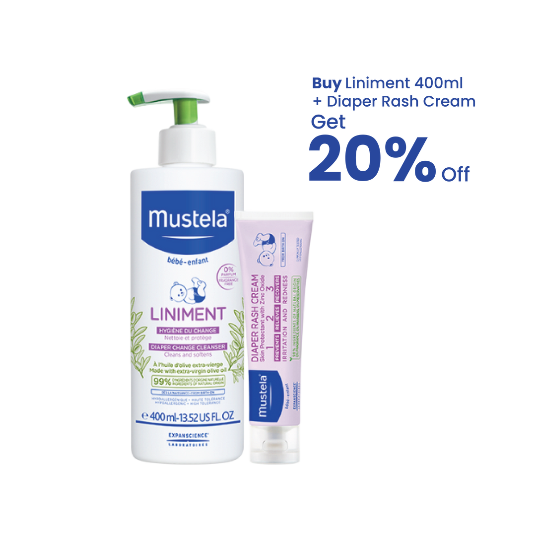 Mustela Liniment 400mL + Crème Change Get 20% OFF