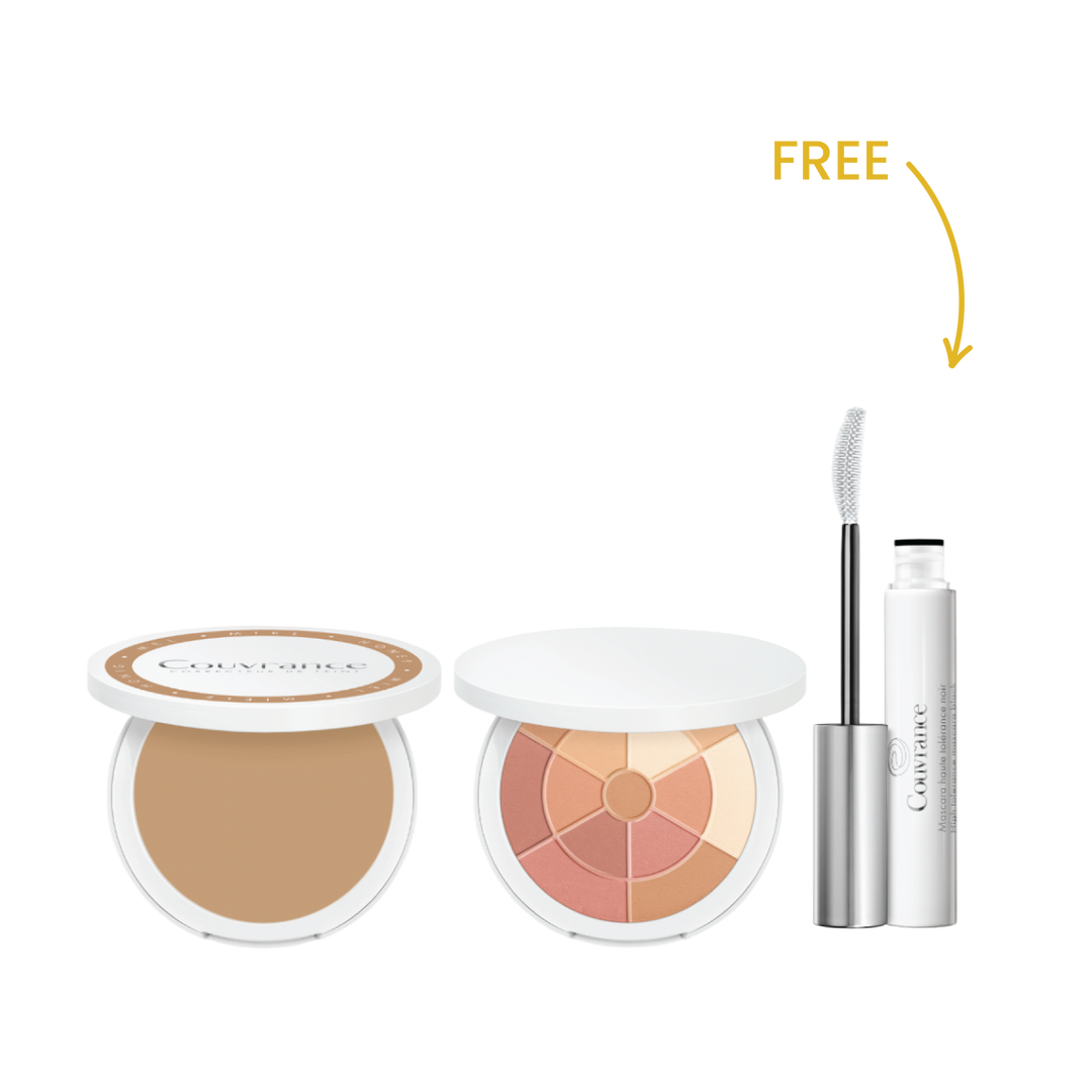 Buy Avene Couvrance Compact Sable + Poudre mosaique Eclat Get Avene Mascara Noir