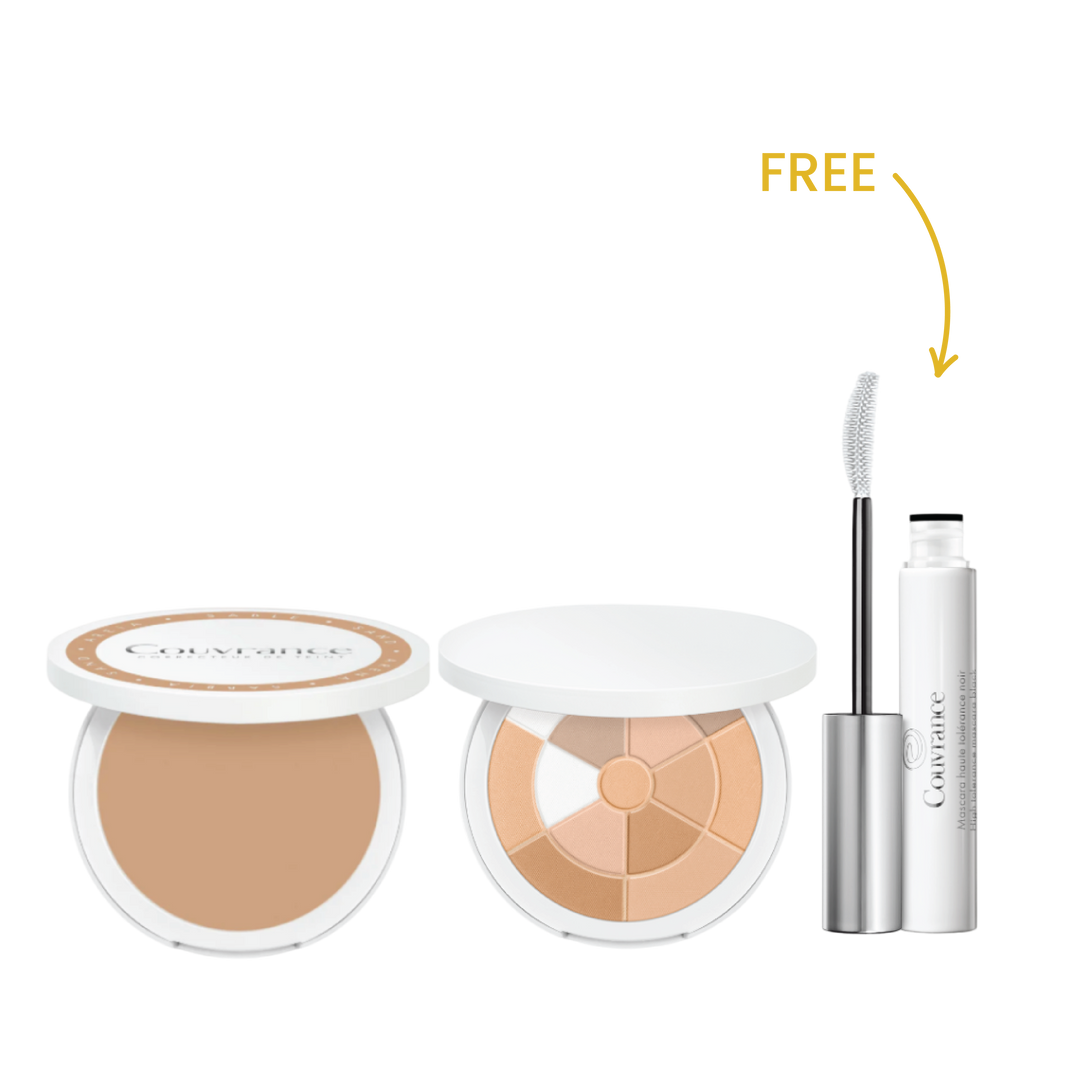 Buy Avene Couvrance Compact Natural + Poudre mosaique Translucide Get Avene Mascara Noir