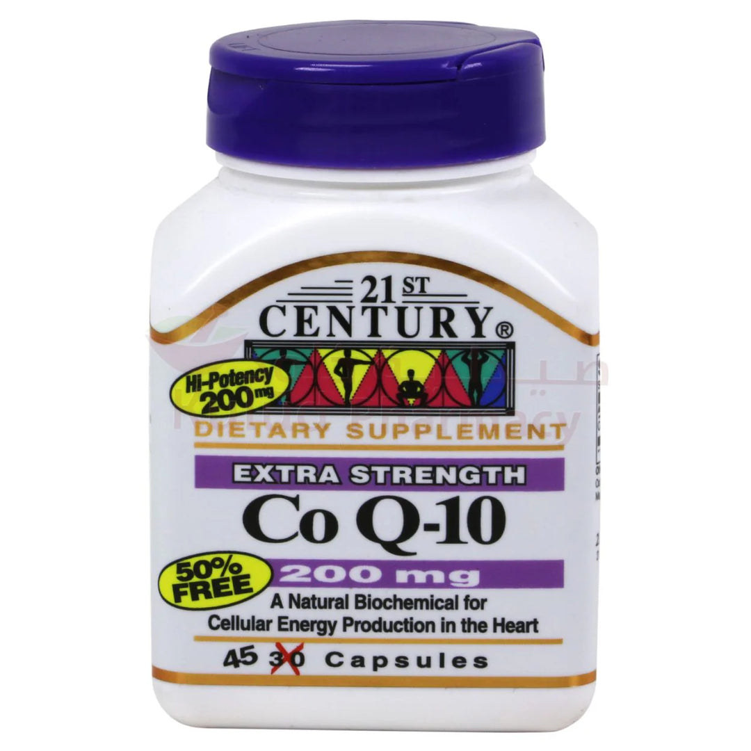 Co Q10 200 mg 21st Century 45 Capsules