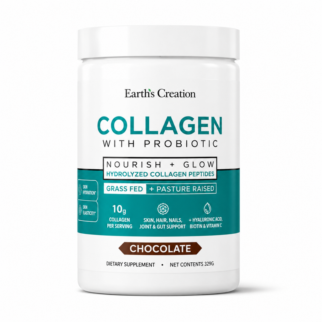 Earth's Creation Hydrolyzed Collagen Peptides+Probiotics Chocolate Flavour