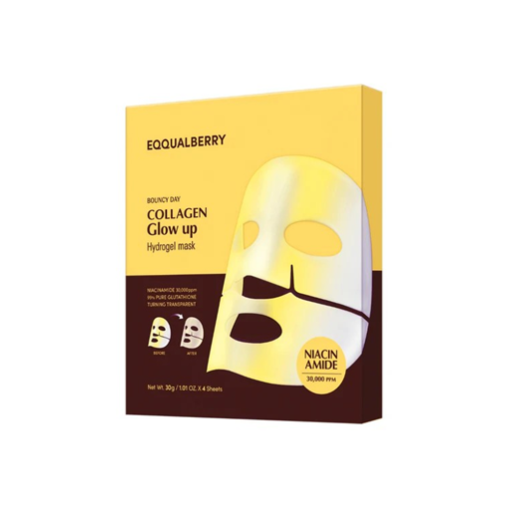 Eqqualberry Collagen Glow Up Hydrogel Mask - 4 Masks