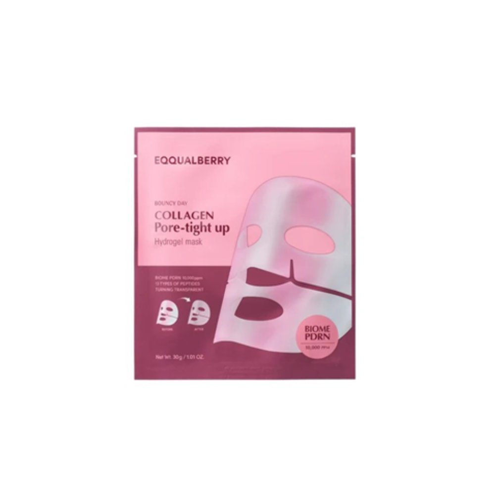 Eqqualberry Collagen Pore-Tight Up Hydrogel Mask - 4 Masks