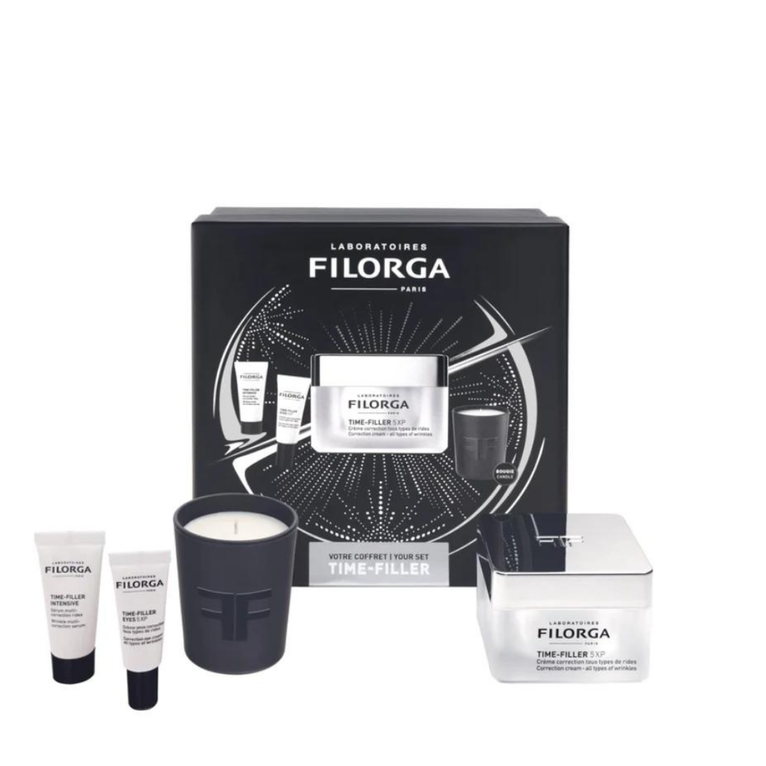 Filorga Time Filler Deluxe Set: Skincare Essentials with Relaxing Candle