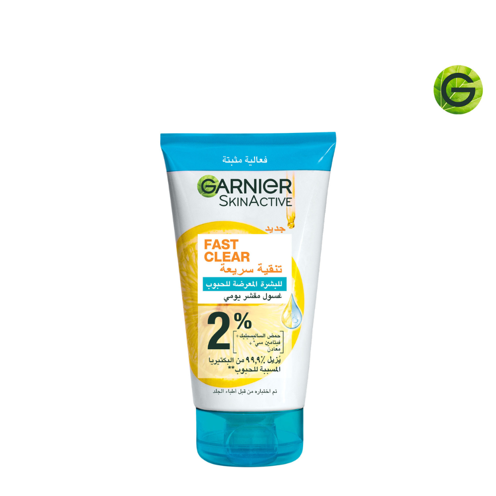 Garnier Fast Clear Salicylic Acid & Vitamin C Anti-Acne Exfoliating Wash 150Ml