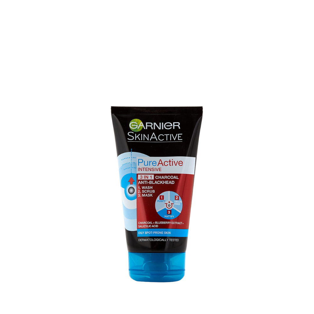 Garnier Pure active 3 in 1  wash, scrub and mask with charcoal 150ML