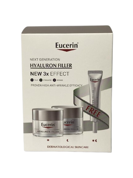 Eucerin Hyaluron Filler Christmas Set: Buy Day + Night Get Eye Contour FREE