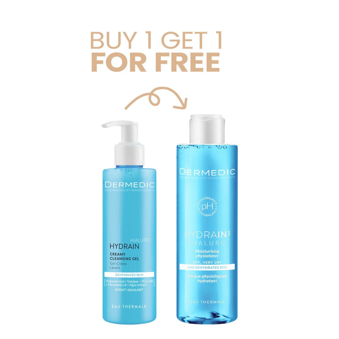 Dermedic Buy Hydrain3 Creamy Cleansing Gel Get Hydrain3 Moisturizing Physiotoner 200Ml Free