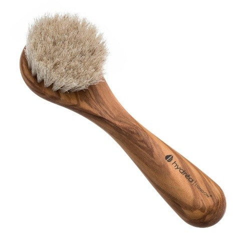 Hydrea London Premium Olive Wood Facial Brush Exfoliating Natural Bristle