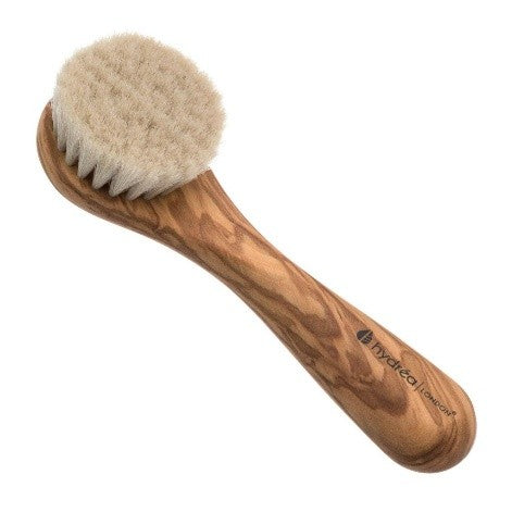 Hydrea London Premium Olive Wood Facial Brush Super Soft Exfoliating Natural Bristle