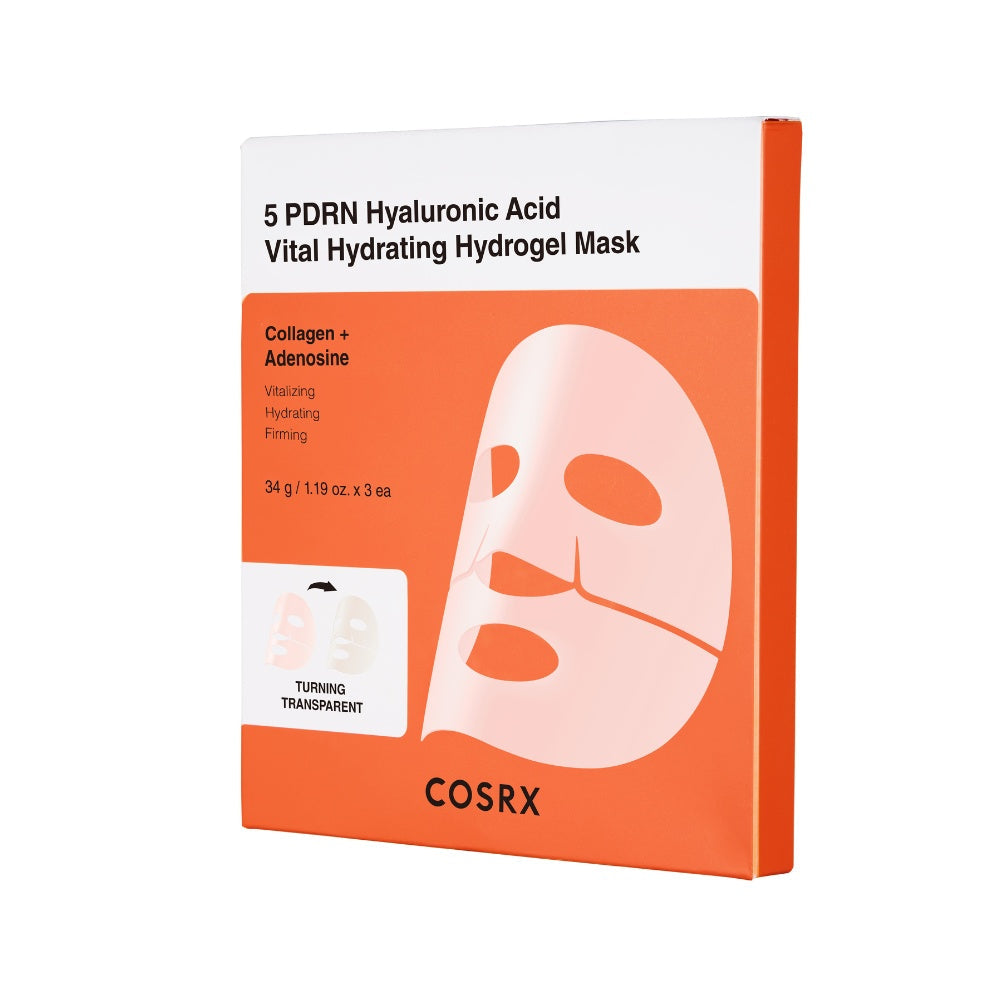 COSRX 5 Pdrn Hyaluronic Acid Vital Hydrating Hydrogel Mask - 1 Box