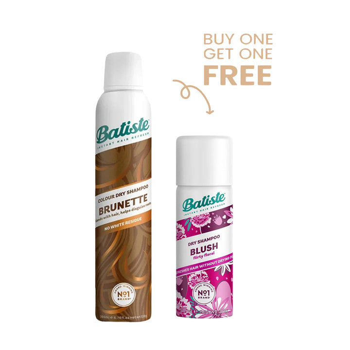 Batiste Dry Shampoo Brunette 200mL + FREE Batiste Blush 50mL