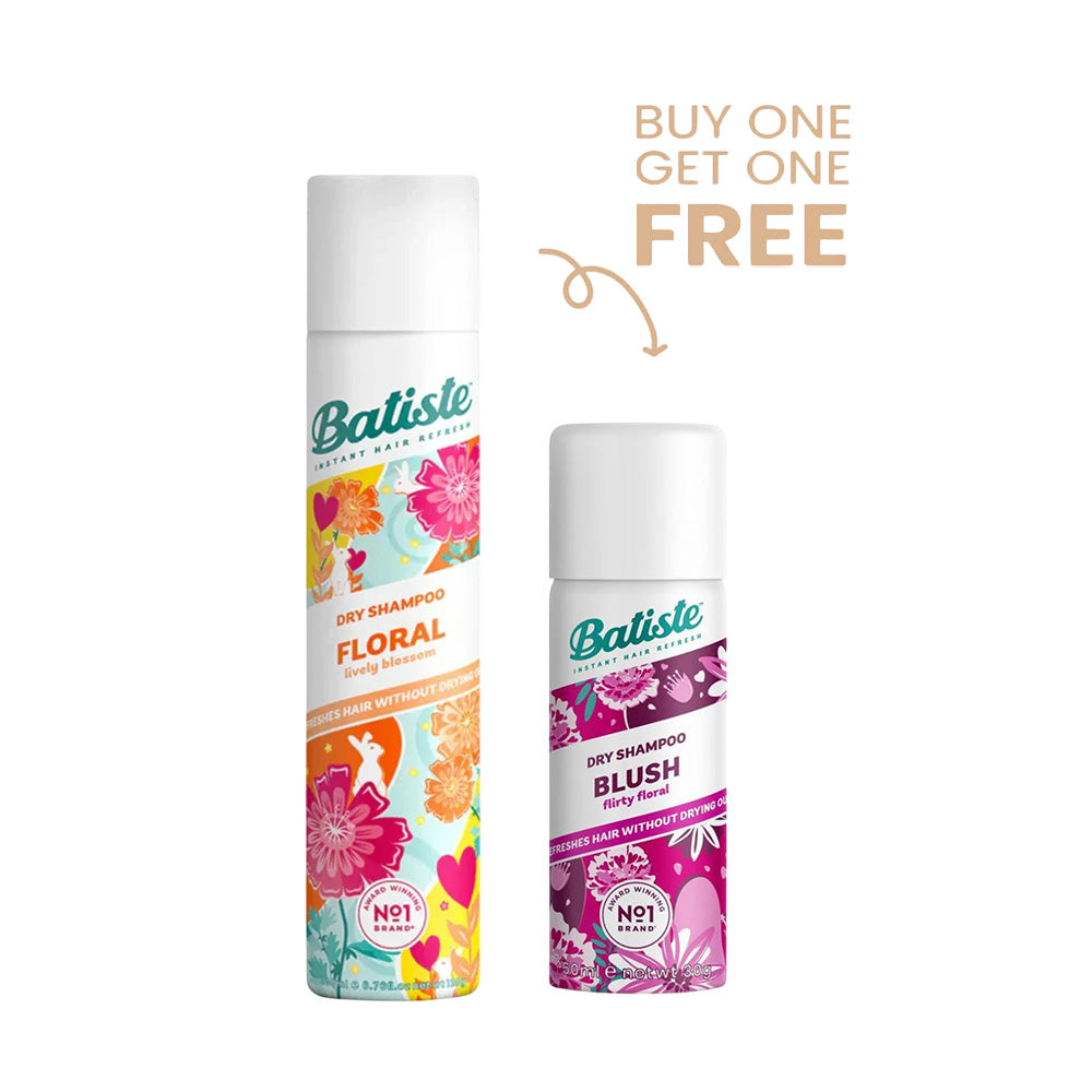 Batiste Dry Shampoo Floral Essence 200ml + FREE Batiste Blush 50mL