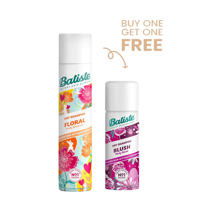 Batiste Dry Shampoo Floral Essence 200ml + FREE Batiste Blush 50mL