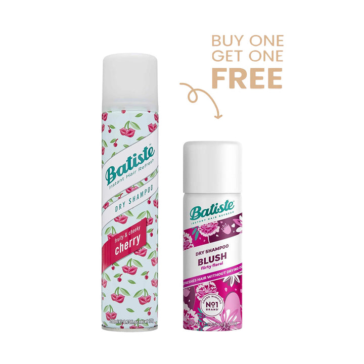 Batiste Dry Shampoo Cherry 200ml + FREE Batiste Blush 50mL
