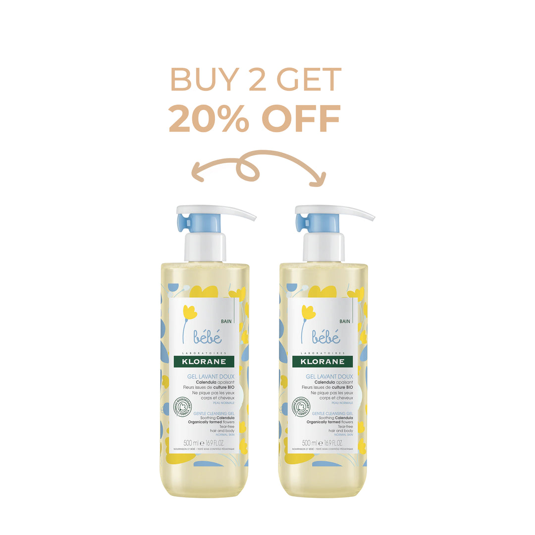 Klorane Bebe Gentle Cleansing Gel 500ml: Buy 2 Get 20% OFF