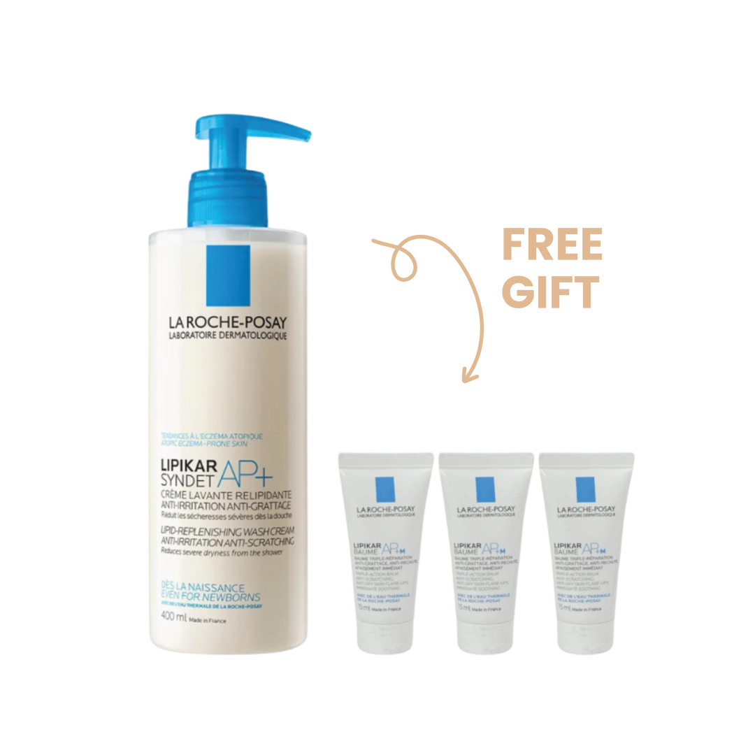 Buy La Roche Posay Lipikar Syndet AP+ 400mL Get 3x15mL Lipikar Baume AP+ for FREE