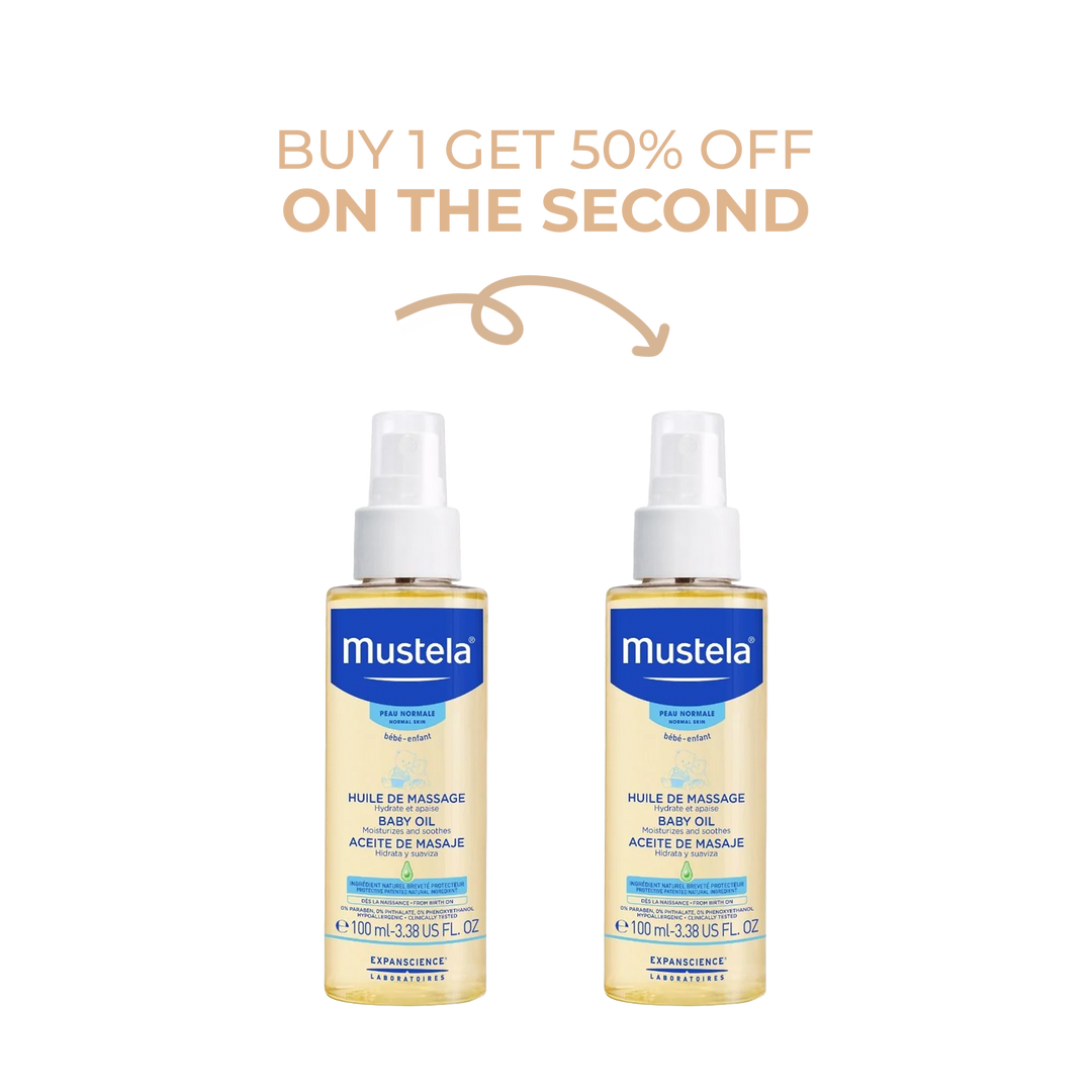 Mustela Baby Bath/Massage Oil: BUY 1 GET 50% OFF THE 2ND