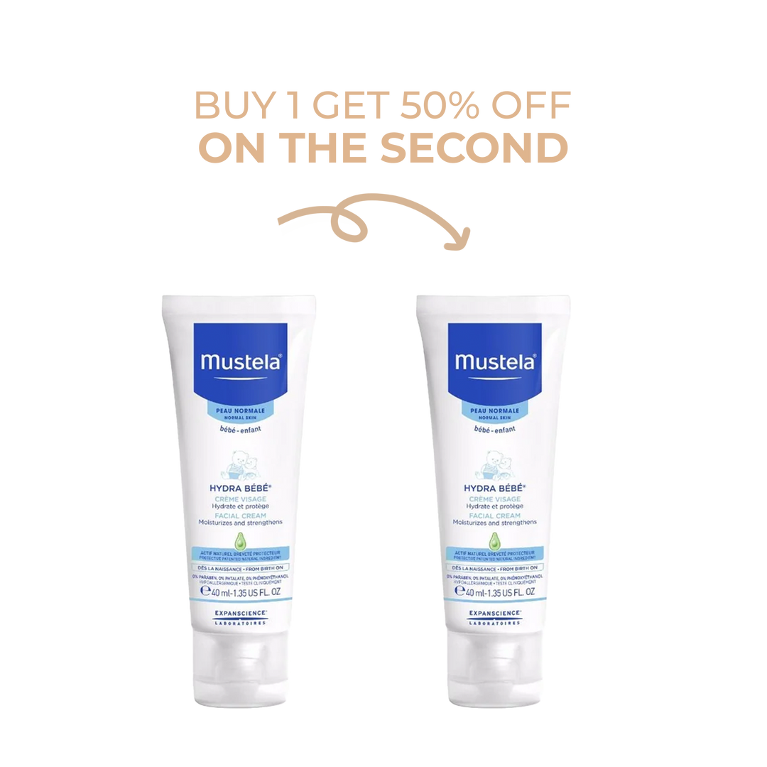 Mustela Hydra Bebe Facial Cream 40ml: BUY 1 GET 50% OFF THE 2ND