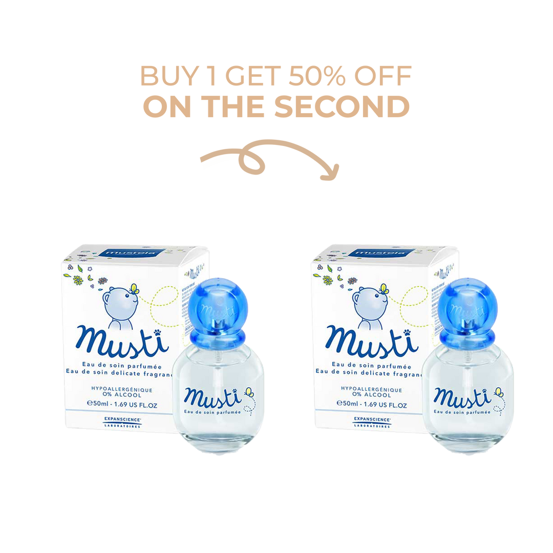 Mustela Musti Eau Soin Delicate Fragrance 50ml: BUY 1 GET 50% OFF THE 2ND