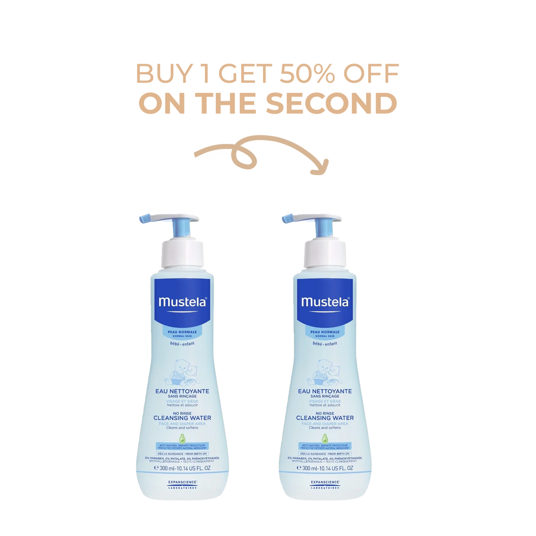 Mustela No Rinse Cleansing Water 300ml: BUY 1 GET 50% OFF THE 2ND