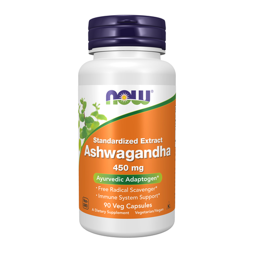 Now Standardized Extract Ashwagandha 450 mg 90 Veg Capsules