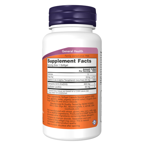 Now CoQ10 400 mg 30 Softgels