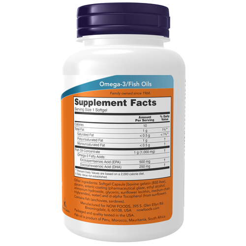 Now Ultra Omega-3 Fish Oil (Bovine Gelatin) 90 Softgels
