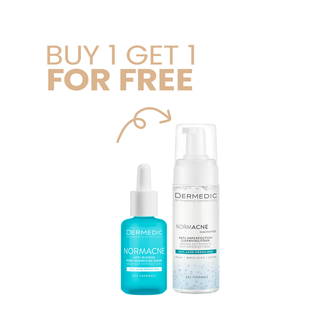 Dermedic Normacne Buy 1 Pore Minimizing Serum 30Ml Get 1 Anti-Imperfections Cleansing Foam FREE