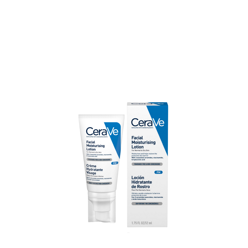 Cerave PM Moisturizing Lotion Night For Normal To Dry Skin With Hyaluronic Acid, Niacinamide And Ceramides 52 Ml