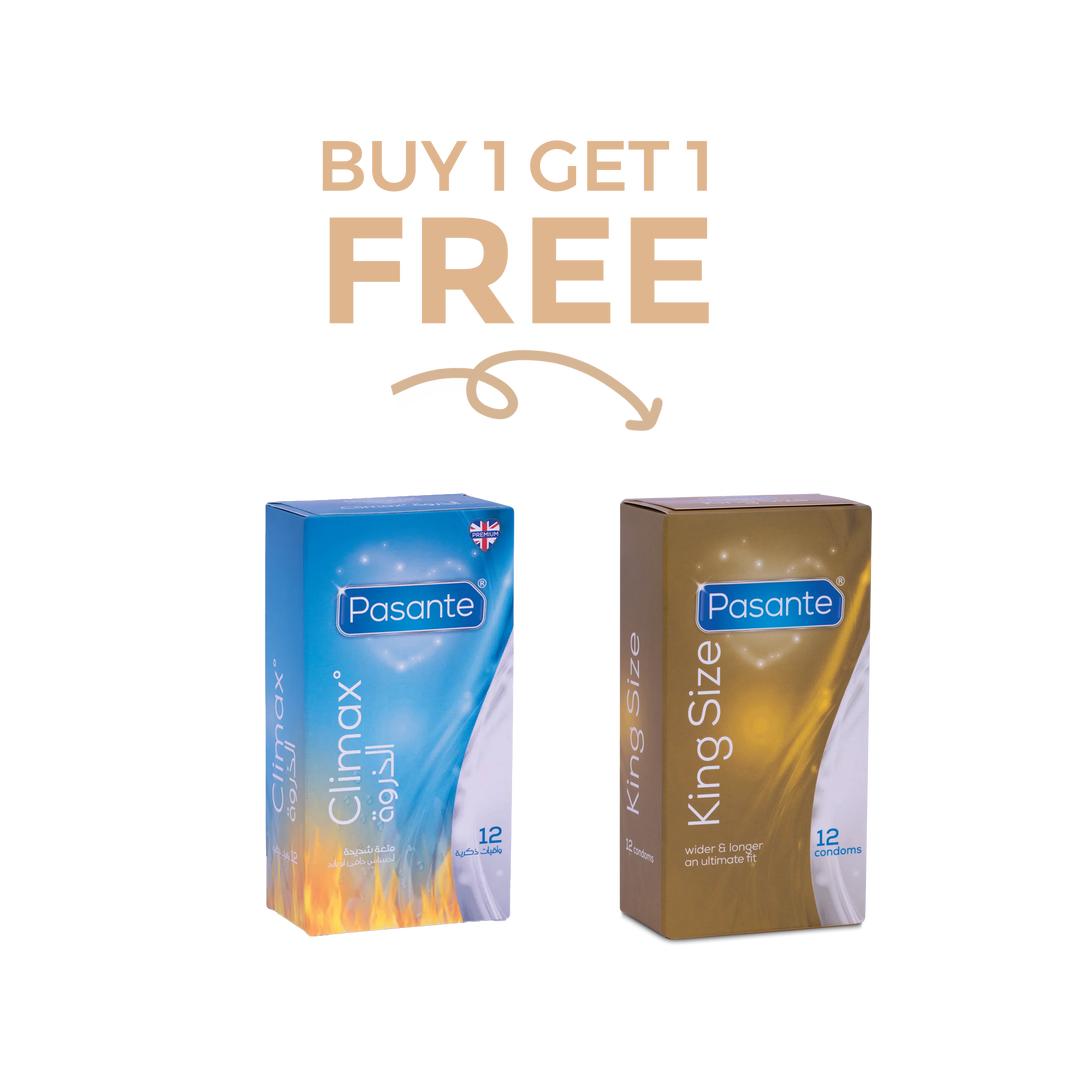 Pasante Climax 12 Condoms Buy 1 Get King Size 12 Condoms FREE